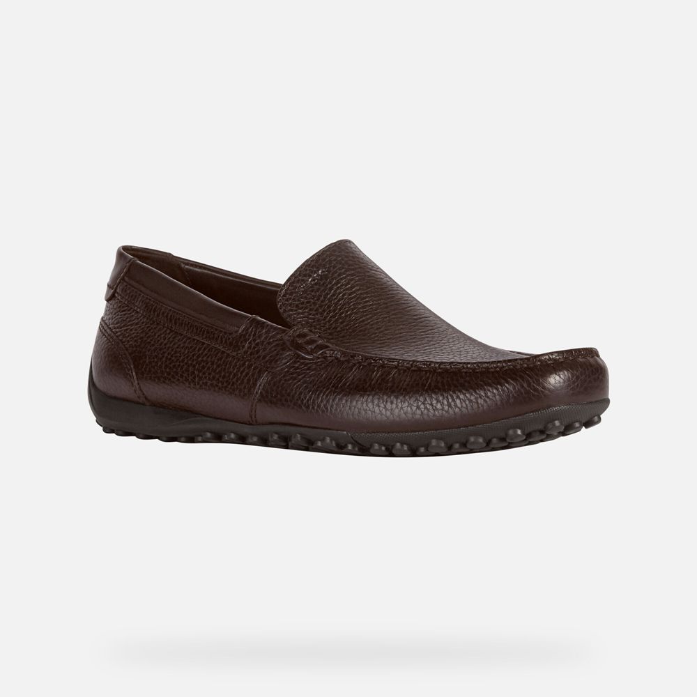 Geox Erkek Loafers Koyu Kahverengi - Snake - LKW-495781